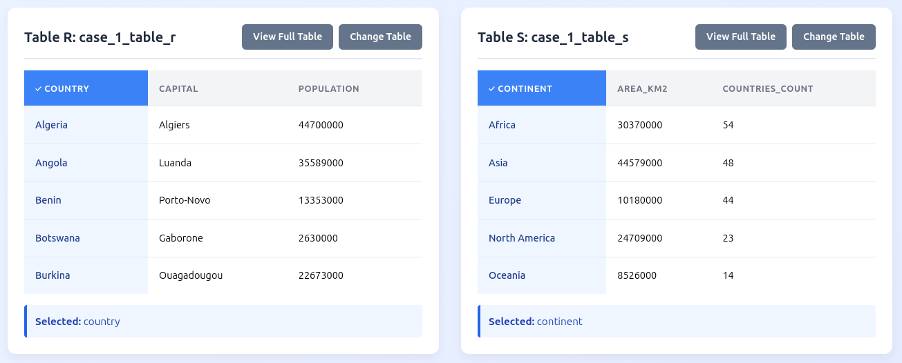Choose Columns to Join